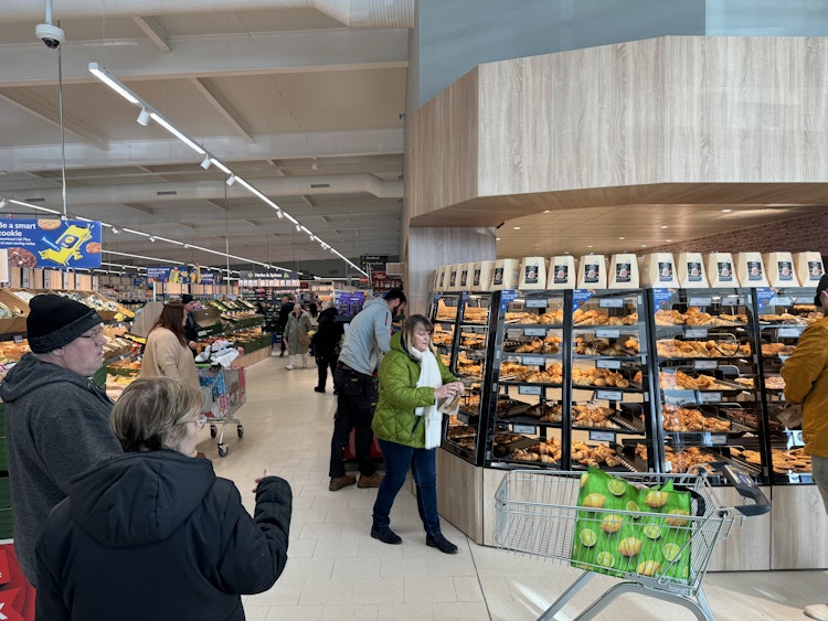 Inside Lidl on Anglia Retail Park in Ipswich